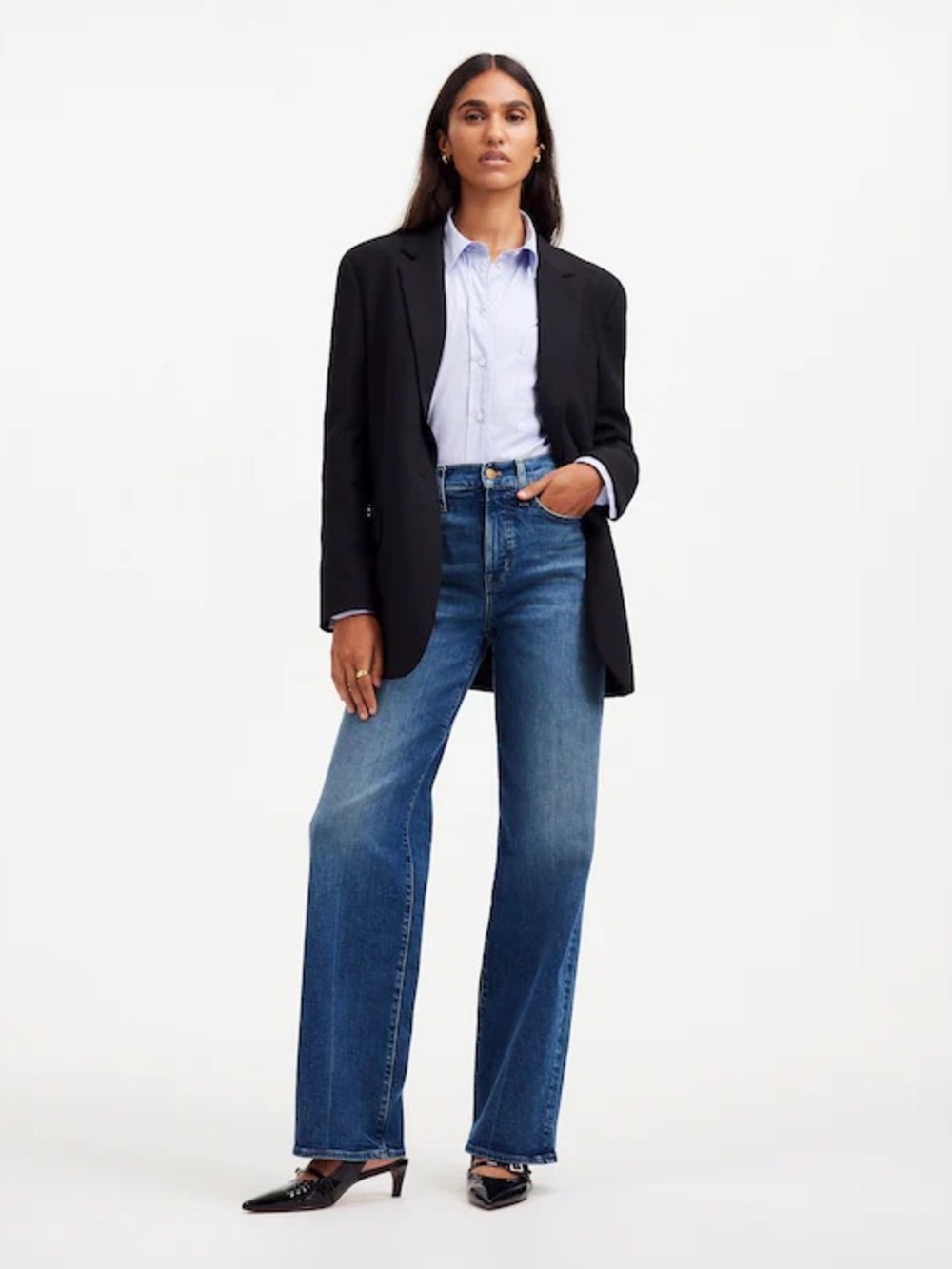 Madewell Perfect Vintage Wide Leg Jean in Lavaca Wash Size 25